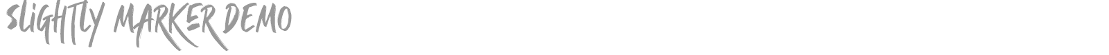 Slightly Marker font preview
